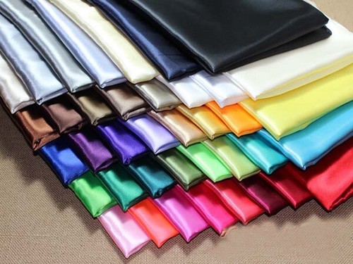 Silky satin fabric plain dress - silky,