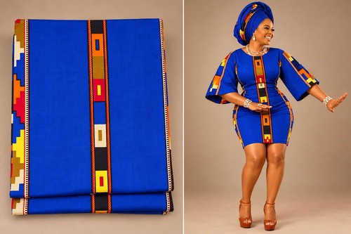 Shuga blue ankara fabric - shuga, 100%