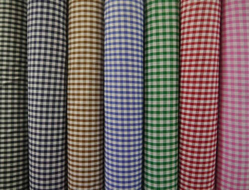 Gingham polycotton fabric 4 - fabric, 1/4