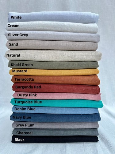 Plain stone washed linen - stone,