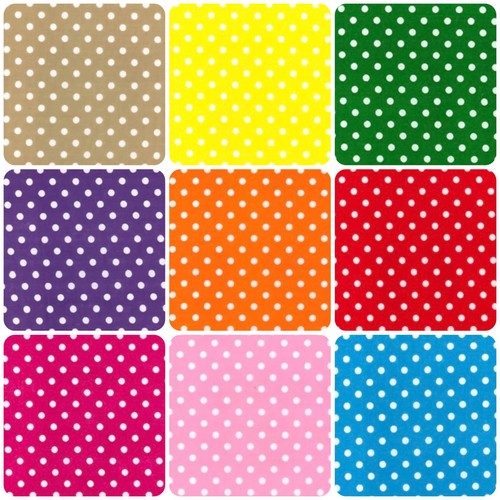 Poly cotton fabric - cotton, dot
