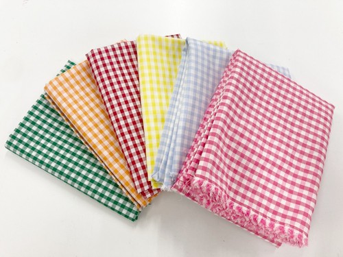 Gingham fabric polycotton - gingham,