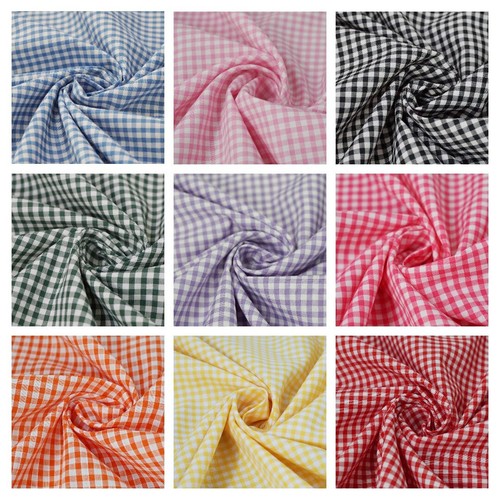 Polycotton gingham fabric - gingham,