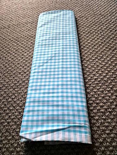 Turquoise white gingham check - turquoise&,