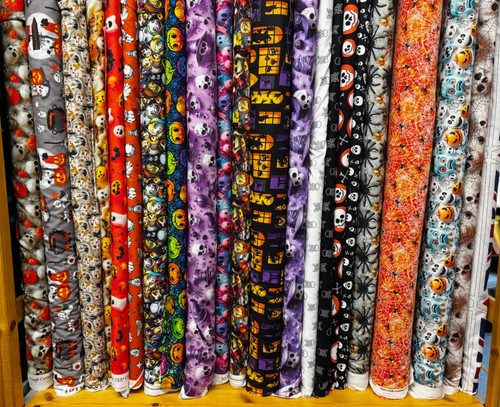 Halloween cotton fabric scary - halloween,