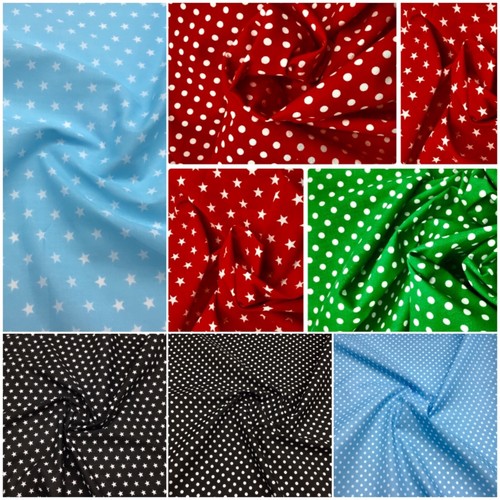 Polycotton dotty polka dot and - polycotton,