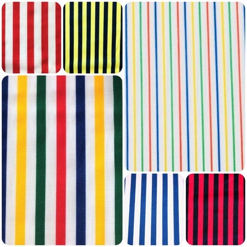 Poly cotton fabric stripe - poly,