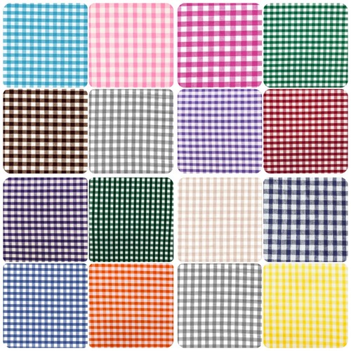 Gingham polycotton fabric - gingham,