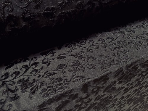 Floral jacquard spandex - floral, jersey