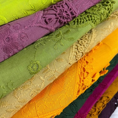 Cotton floral embroidery - cotton,