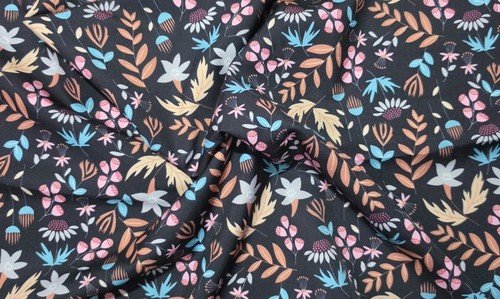 Yards black floral print - yards,